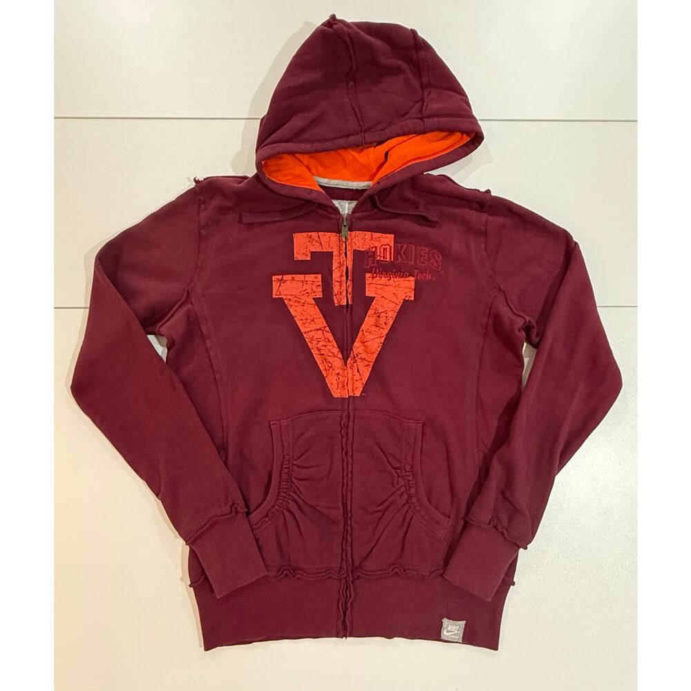 Virginia Tech Hokies Nike Zip Up Hoodie Embroidered Ladies Size Large (125)